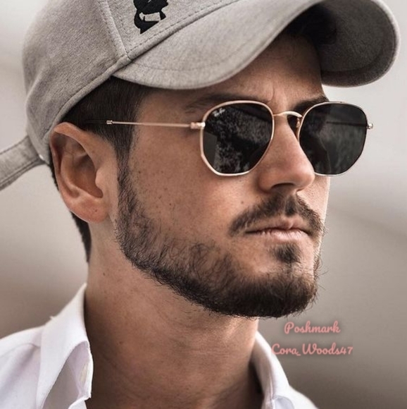 RayBan Hexagonal Green Lenses RB3548N Gold Frame Unisex New - Picture 15 of 16